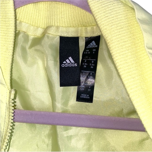 Adidas Yellow Green Jacket SZ S - Picture 2 of 7